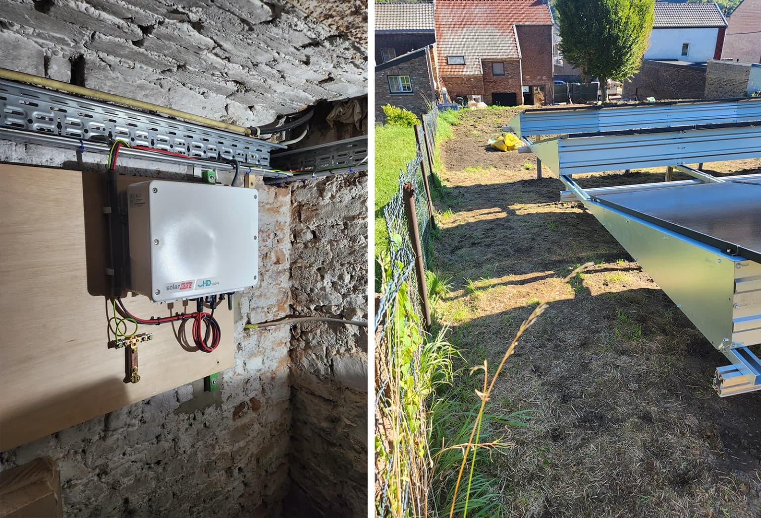 Fotovoltaische omvormer geinstalleerd in Engis